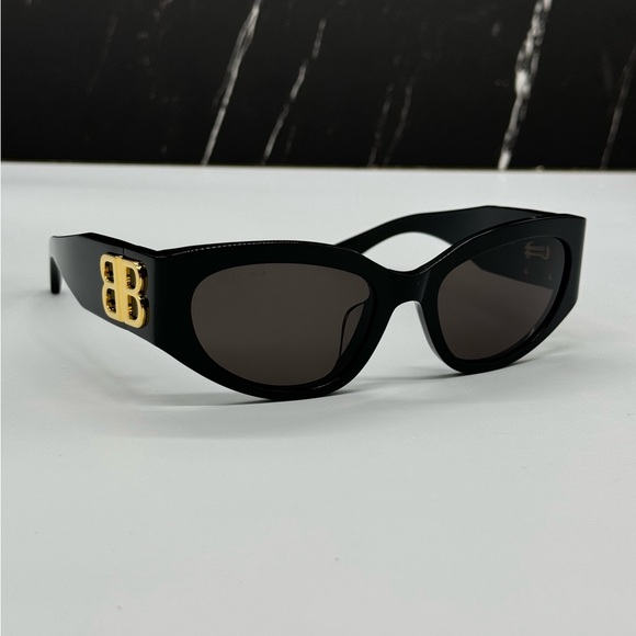 NEW BB0324SK 002 BALENCIAGA BLACK WOMEN BALENCIAGA SUNGLASSES BB0324SK - Picture 5 of 12